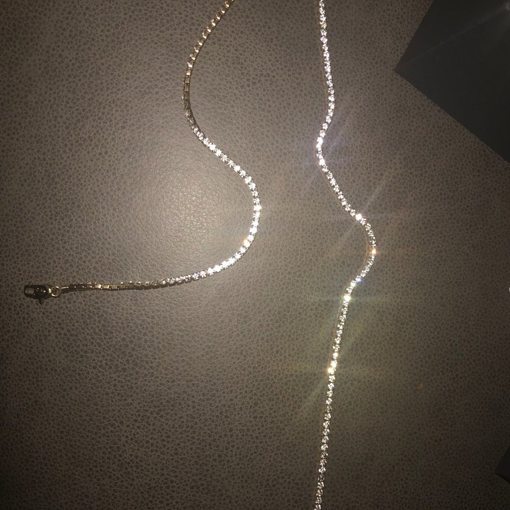 18K Gold Micro Diamond Tennis Chain 20"